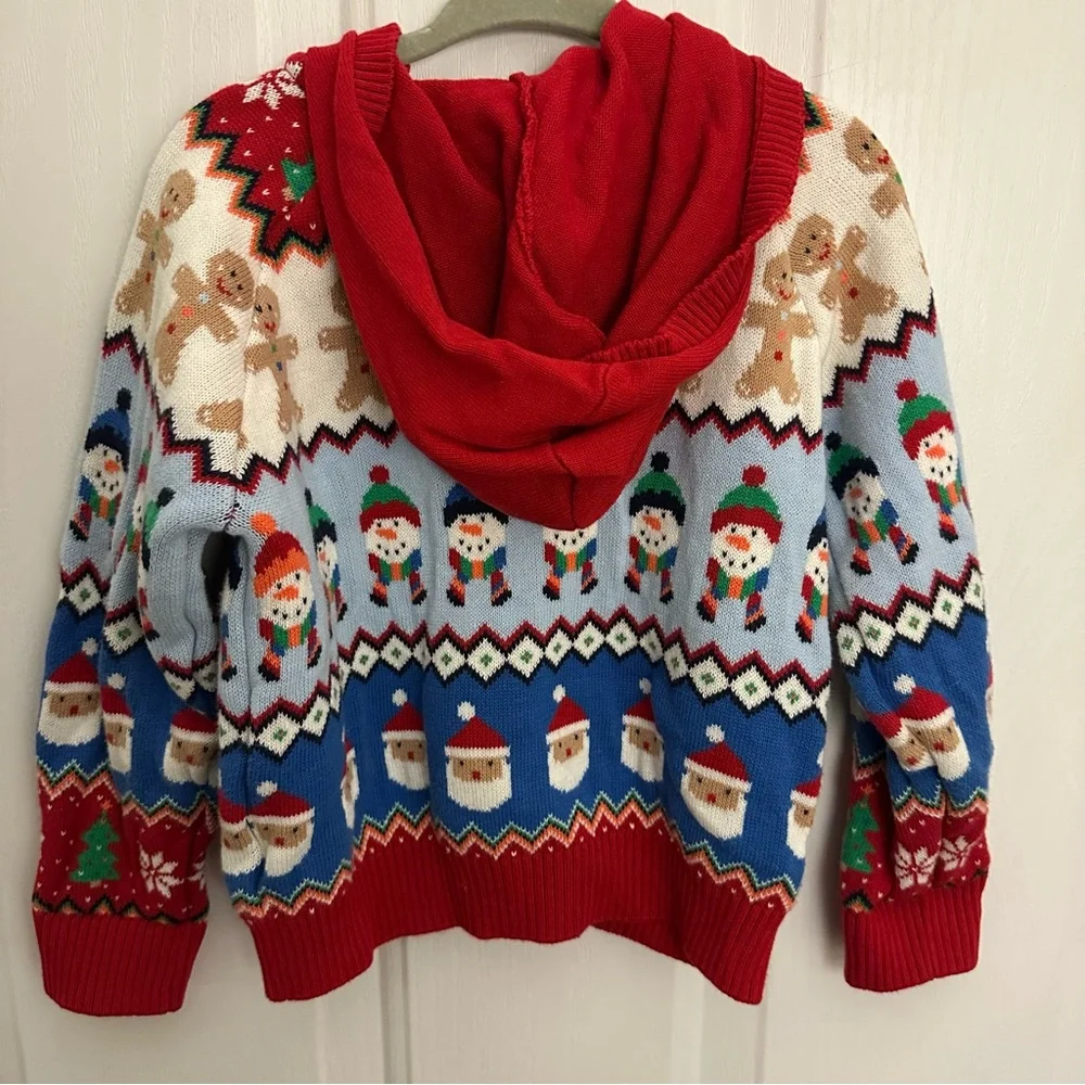 Gymboree Fairisle Zip Up Hoodie Very Merry Blue Boys 2T